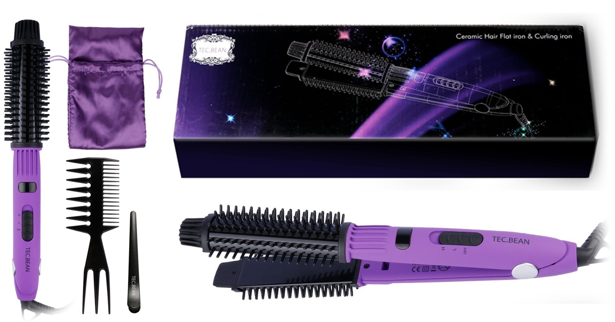 Tec bean hair top brush straightener