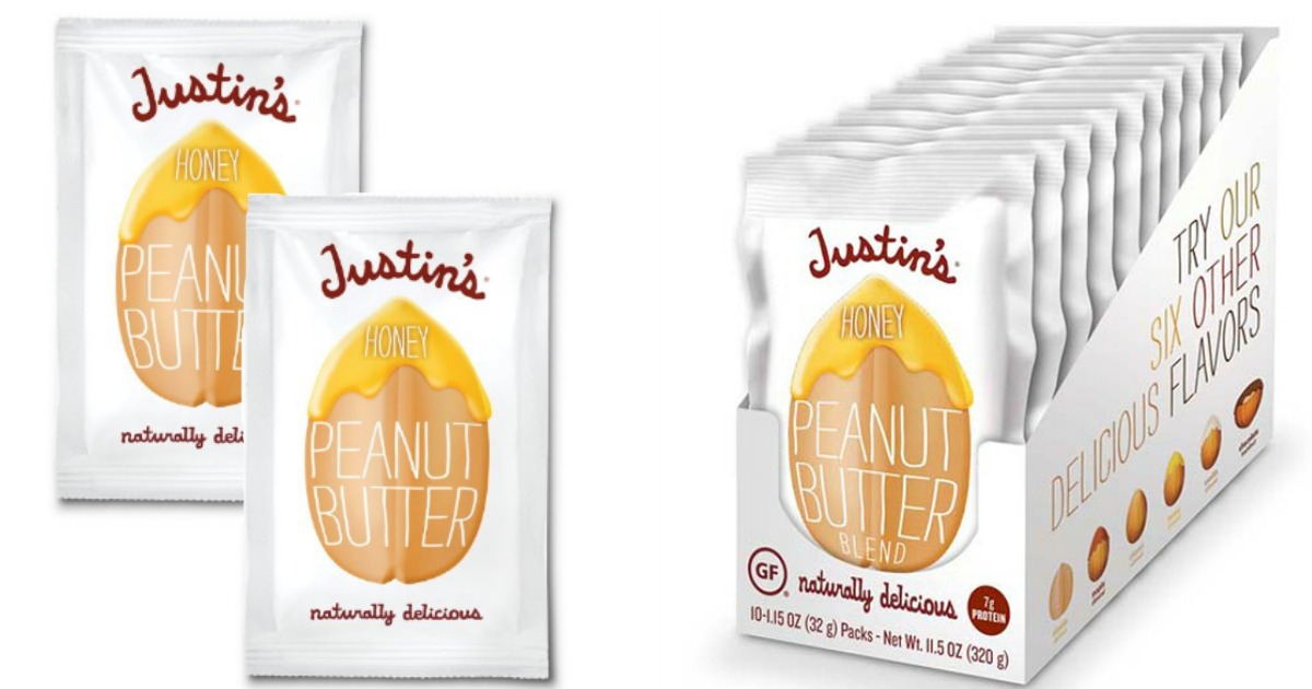 Amazon TEN Justin's Peanut Butter Honey Squeeze Packs Only 3.23