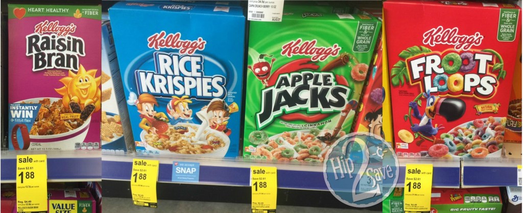 Kellogg's cereal at Walgreens