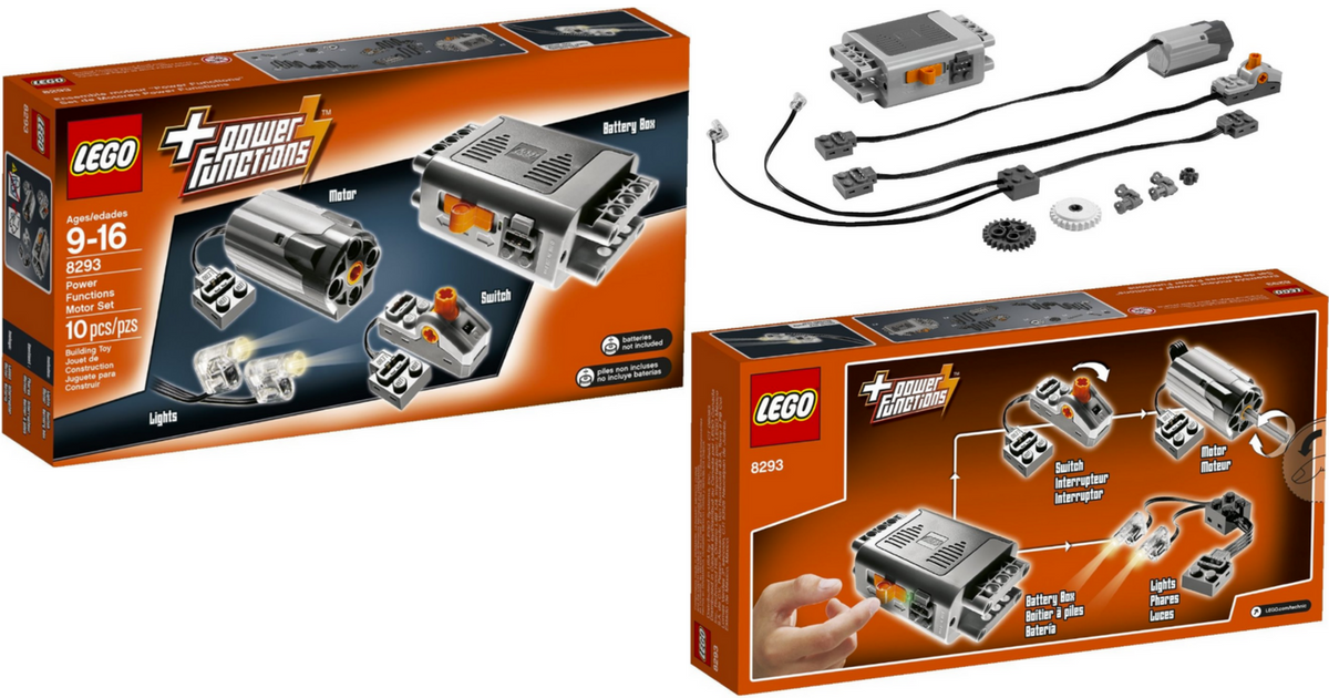8293 LEGO Power Functions Motor Set TECHNIC Age 9-16 New In Box 10 Pieces 