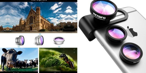 Amazon: 3-in-1 Clip-On Camera Lens Kit For Smartphones & Tablets Only $9.99 (Reg. $13.99)