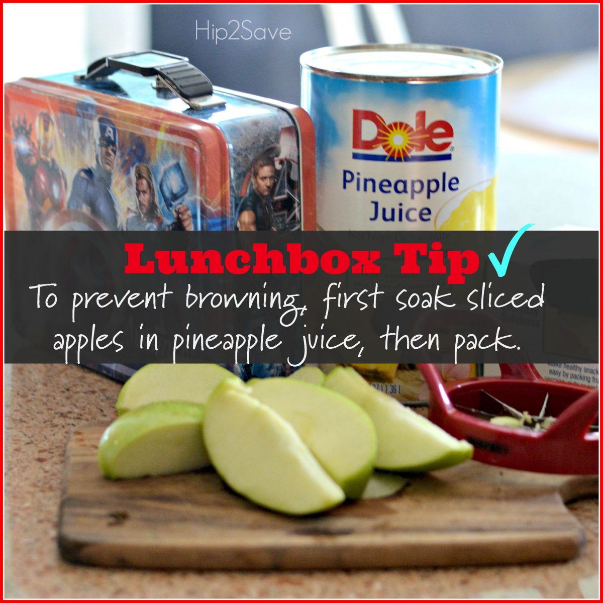 Lunchbox Tip for Apples