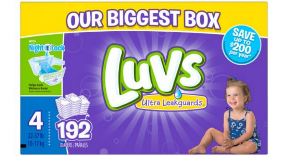 Amazon Luvs Ultra Leakguard Size 4 Diapers 192Count Box Only 22.79