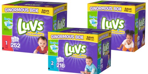 Sam’s Club: Luvs Ultra Diapers Ginormous Box Only $19.48 Shipped Today Only (Regularly $35)