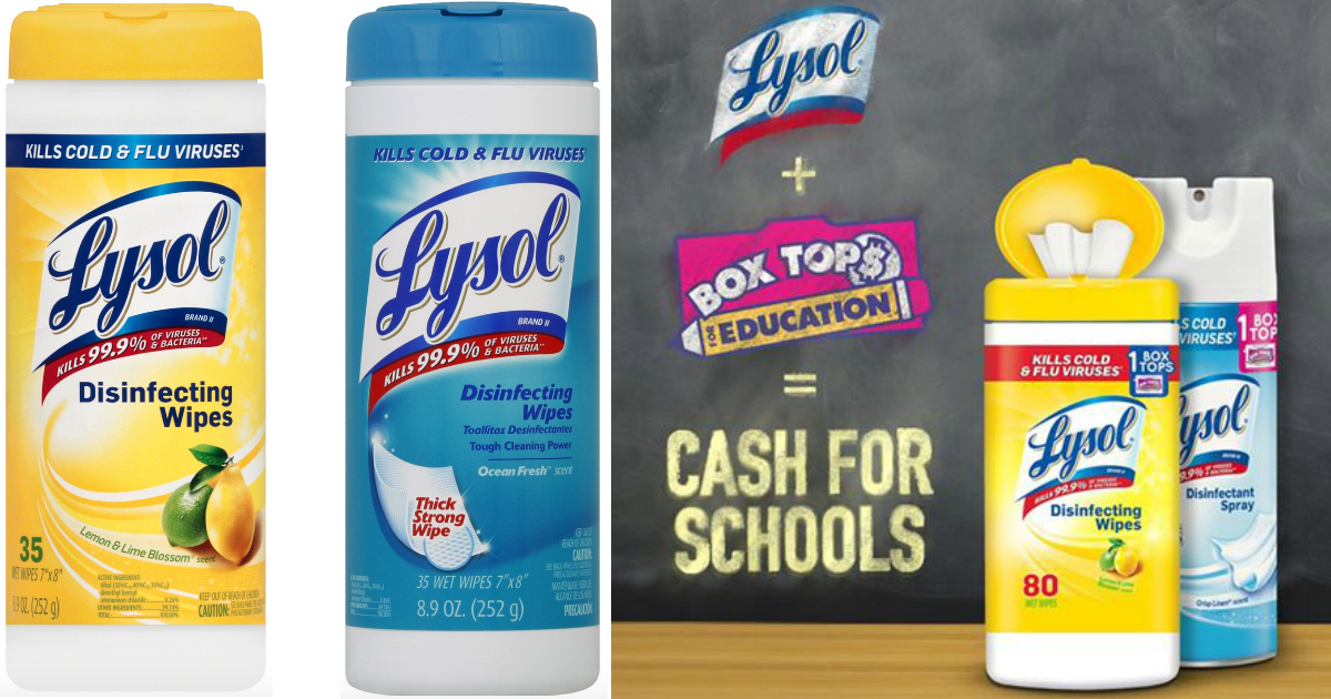 New $1/2 Lysol Disinfecting Wipes 35ct+ Coupon