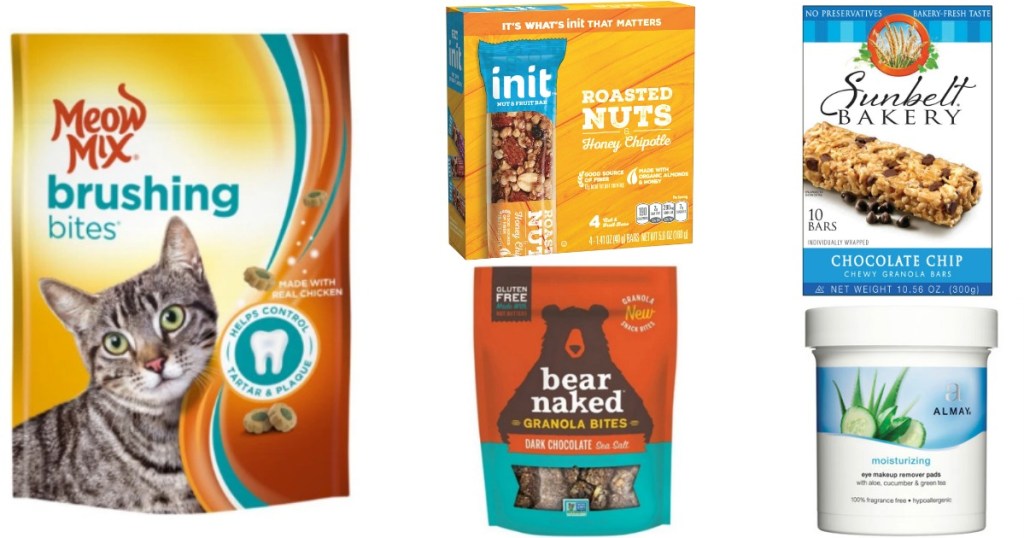 Meow Mix, Init Bars, Bear Naked, Sunbelt and more
