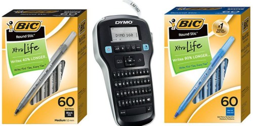 OfficeMax/Office Depot: Bic Pens 60-Count Only $2.40 & Label Maker Only $8