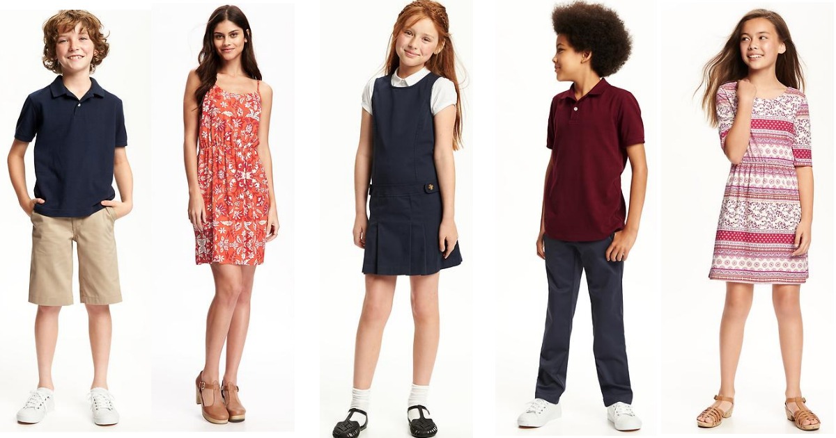 Old Navy 50 Off School Uniforms, Women's Dresses Only 10 + More