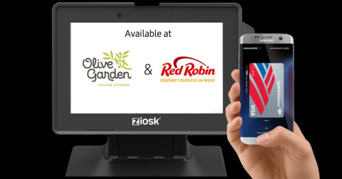 Samsung Pay 5 Off Any 10 Purchase At Olive Garden Or Red Robin