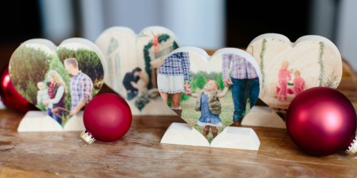 FIVE Custom Wooden Photo Hearts Just $6 Each Shipped (Regularly $30) – Great Holiday Gifts!