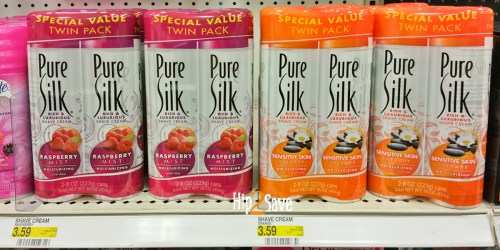 Pure Silk Shave Cream Twin Packs Only $1.44 at Target (That’s Just 72¢ Per Can!)