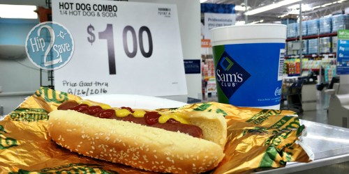 Sam’s Club Members: Score Nathan’s Famous Hot Dog AND Large Drink For ONLY $1!
