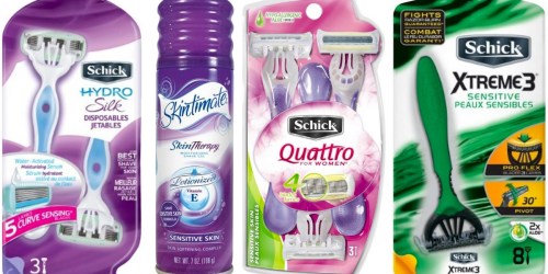 New Schick Razor Coupons = Schick Disposable Razor Pack 3-Count Only $2.79 at Target + More