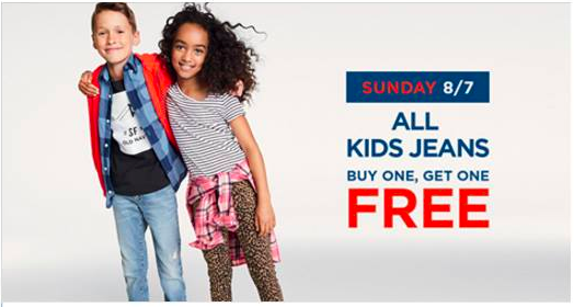 Buy 1 Get 1 FREE Jeans at Old Navy