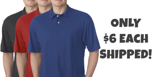 Men’s Moisture Wicking Polo Shirts ONLY $6 Shipped (Regularly $24)