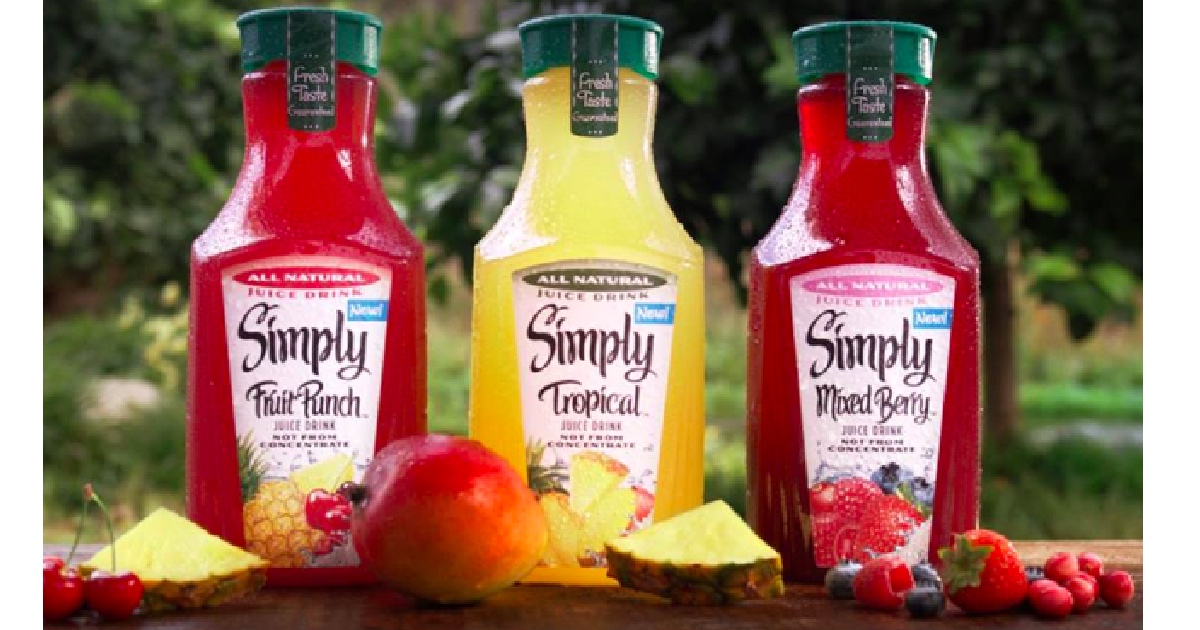 NEW 0.75/1 Simply Juice Drink Coupon = ONLY 1.25 Per Bottle at Target