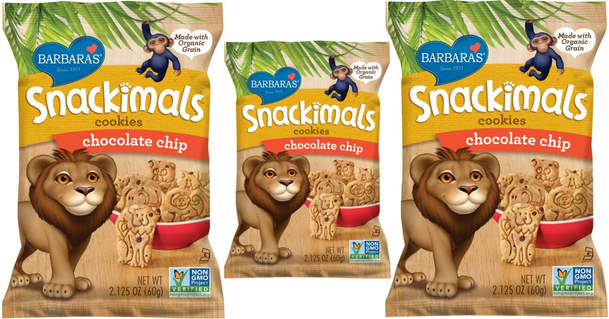 Amazon Barbara's Snackimals Chocolate Chip Cookies (Pack of 18) Only