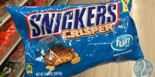 Walgreens: Snickers Crispers Fun Size Bags Only 88¢ (After Cash Back) – Starting 8/28