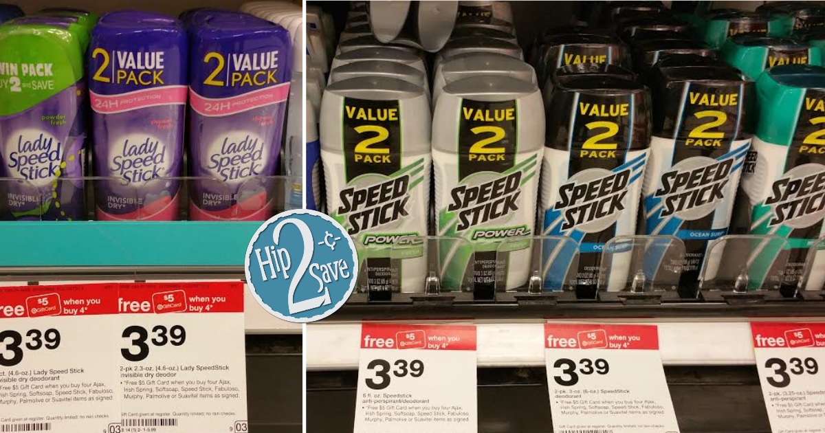Vertrek Dierbare Giftig Target: Speed Stick & Lady Speed Stick Deodorants Only 57¢ Each (After Gift  Card)