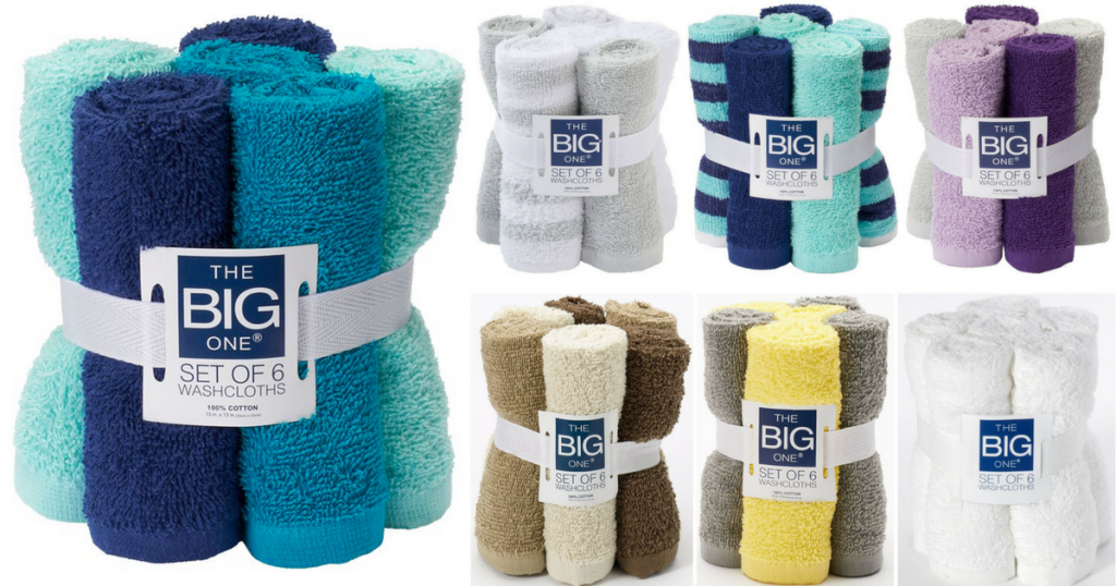 Kohl's Cardholders: The BIG One Wash Cloths 6-Pack ONLY $2.79 Shipped ...