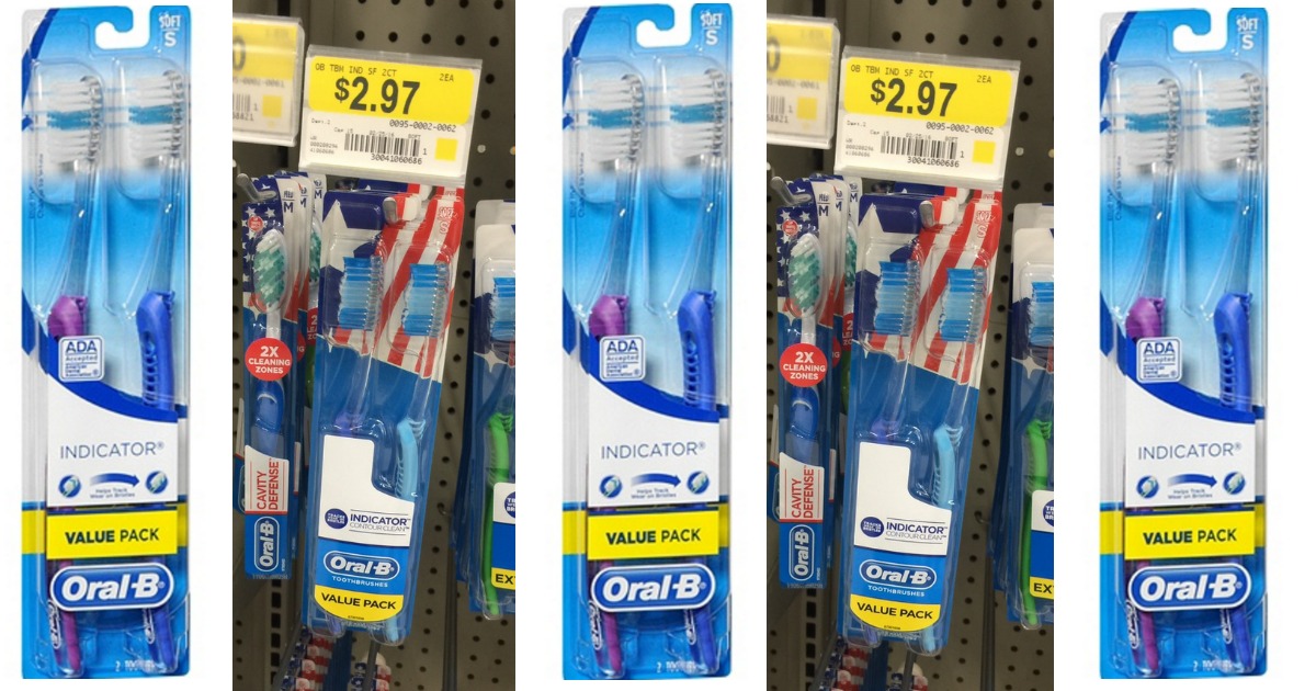 Walmart OralB Toothbrush 2Pack Only 97¢ (Just 49¢ Per Toothbrush)