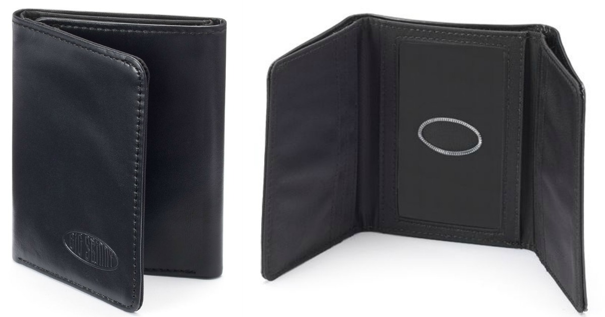 Kohl's Cardholders Men's Big Skinny Leather Trifold Wallet Only 7.84