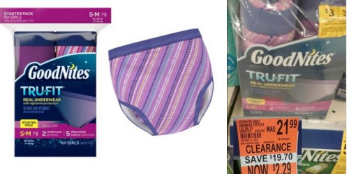 Walgreens Clearance: GoodNites Tru-Fit Underwear Possibly Only 29¢ (Reg. $21.99)