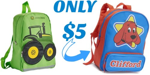 Kohl’s: Nice Savings on John Deere Backpack & Clifford Backpack ONLY $5 + More