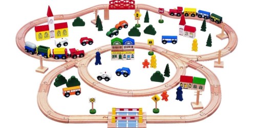 100-Piece Wooden Train Set Only $34.95 Shipped (Regularly $89.99)