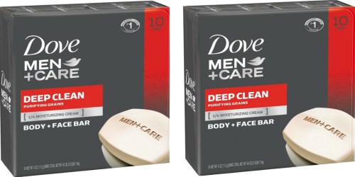 Amazon: Dove Men+Care Body and Face Bar 10 Count Pack Only $8.28 Shipped