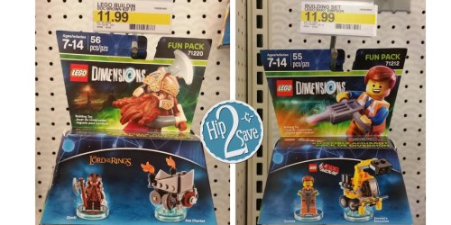Target Cartwheel: 70% Off LEGO Dimensions Fun Packs = Only $3.60