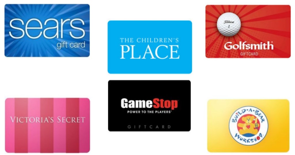 Up to 20% off gift cards: Build-A-Bear, Children's Place, GameStop, more