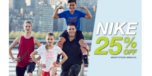 Macy’s.com: 25% Off Nike Items = $4.99 Girl’s Sports Bra, $6.99 Athletic Pants & More