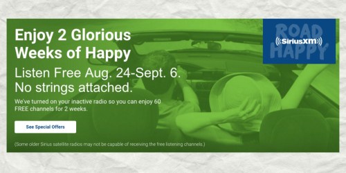 SiriusXM Radio: 2 Weeks of FREE Listening Starts Today (60 Free Channels)