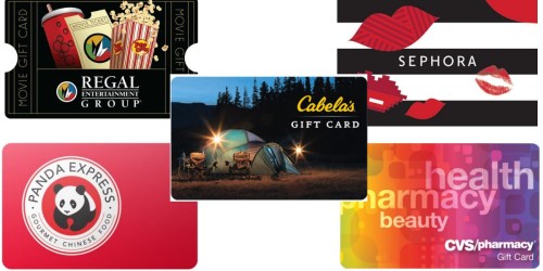 $50 Regal Entertainment Gift Card $40 Shipped (+ Save on Sephora, Cabela’s & More)