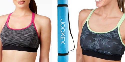 Macy’s: Two Jockey Sports Bras + Yoga Mat & Beauty Item ONLY $35 Shipped