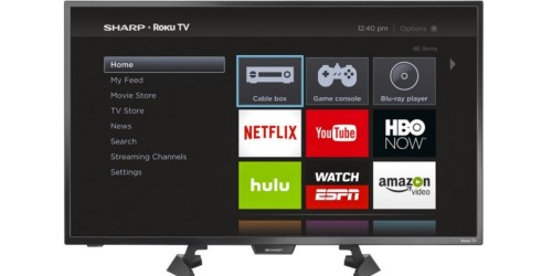 Best Buy: Sharp 32″ LED Smart Roku HDTV As Low As $169.99 Shipped (Regularly $219.99)