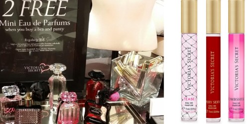 Victoria’s Secret: 2 FREE Mini Eau de Parfums w/ Bra & Panty Purchase (In-Store & Online)