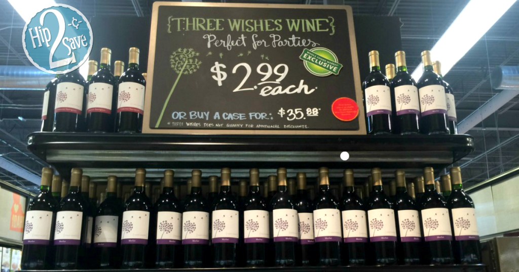 Whole Foods Market Bottles of Three Wishes Wine Possibly ONLY 2.99