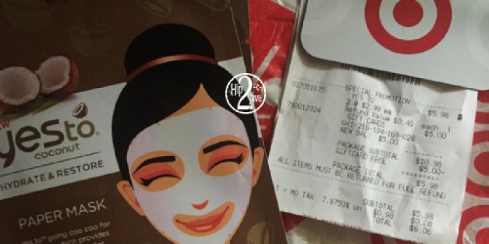 Target: Yes To Facial Masks Only 49¢ Each (After Gift Card) – Regularly $2.99