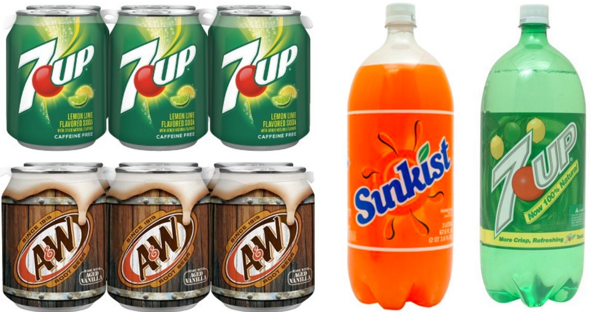 Rare 1 2 Soda Coupon 7 Up A W Sunkist Canada Dry 2 Liters Only 50 
