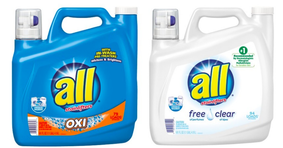 BIG Savings on All & Tide Liquid Laundry Detergents Without