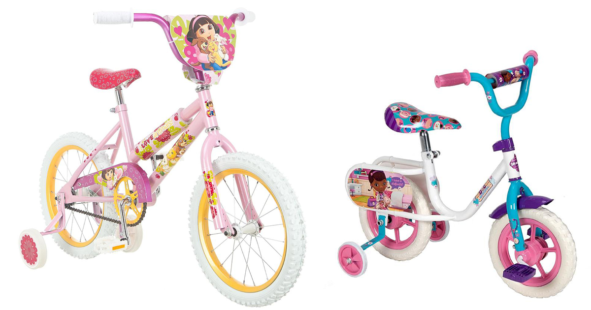 Dora the explorer outlet bike with training wheels