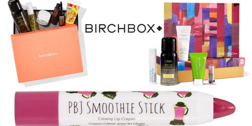 New Birchbox Subscribers: $10 Shipped for 5 Deluxe Beauty Samples AND Beauty Crop Smoothie Stick
