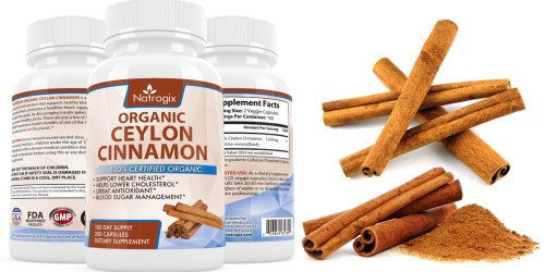 Amazon: Organic Cinnamon Capsules 60 Count Bottle Only $10.19 (Regularly $16.99)