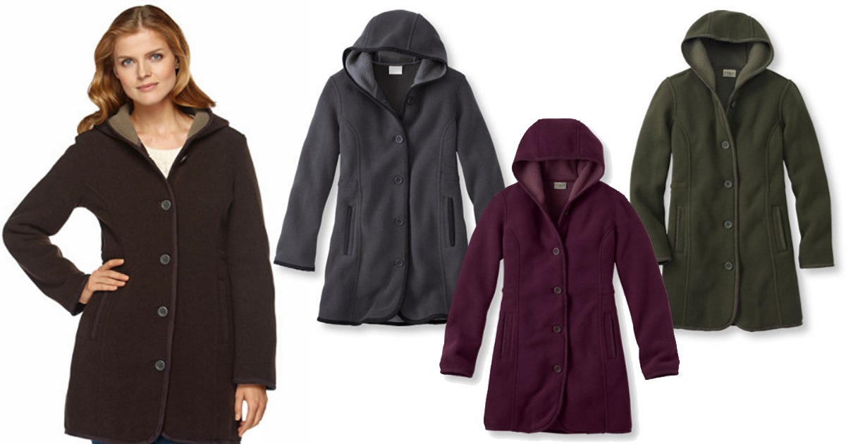 hooded fleece coat womens