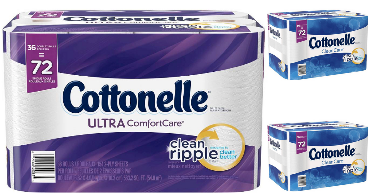 Cottonelle ComfortCare Or CleanCare Toilet Paper 36 Double