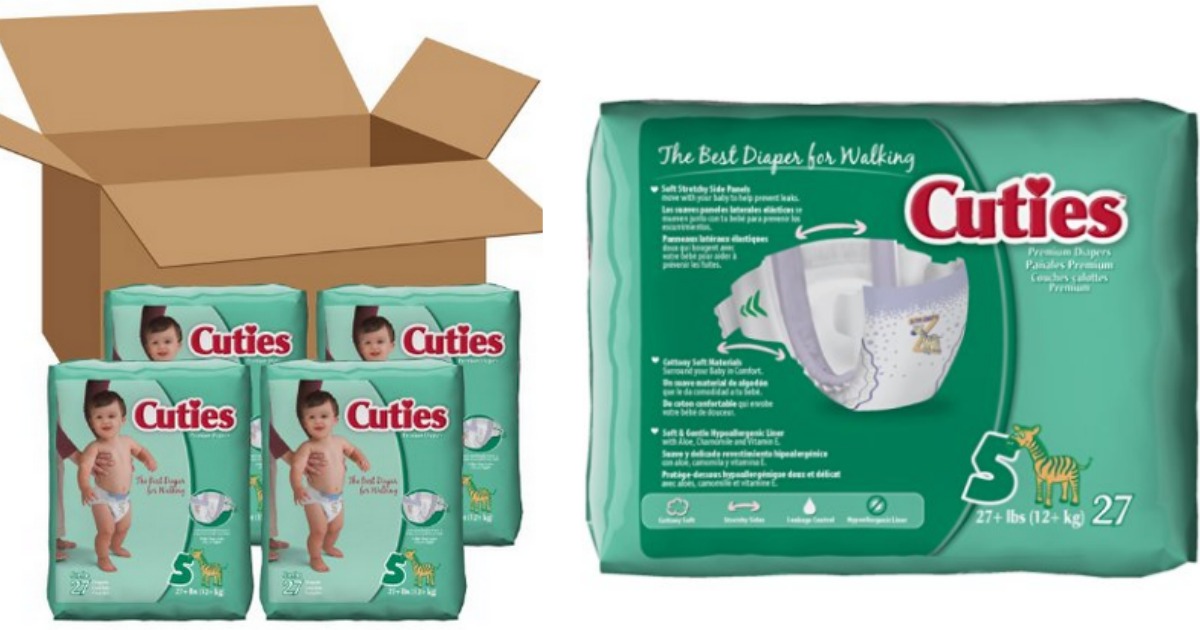 Amazon Prime 108 Cuties Size 5 Diapers Just 11.99 Shipped (Only 11
