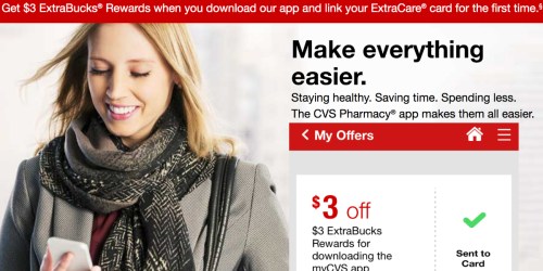 CVS Shoppers! Download myCVS App & Link Your ExtraCare Card = FREE $3 ExtraBucks Reward