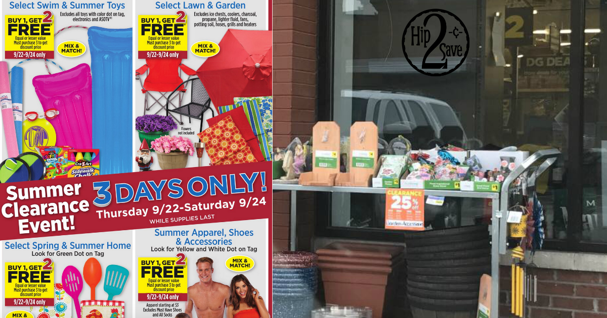 Dollar General Buy 1 Get 2 Free Summer Clearance